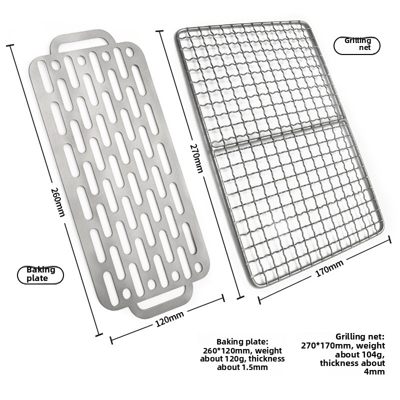 Camping Cooking Mesh - Malla de parrilla de titanio puro