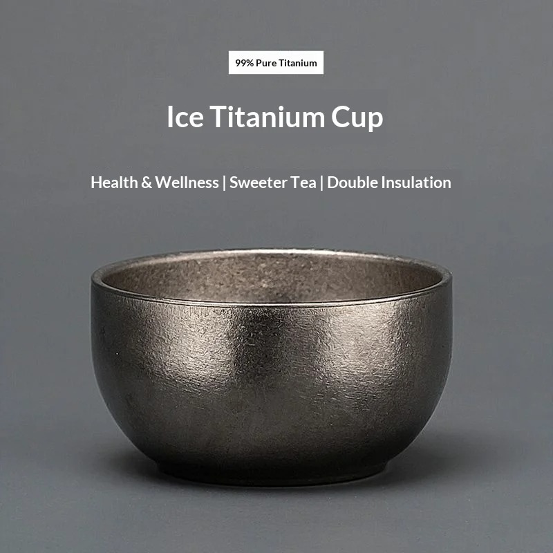 Camping Cooking Bowl - Taza de Té Pequeña de Titanio