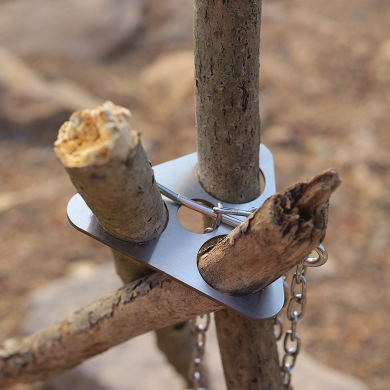 Camping Cooking Survival - Trípode de Acero Inoxidable para Camping,
