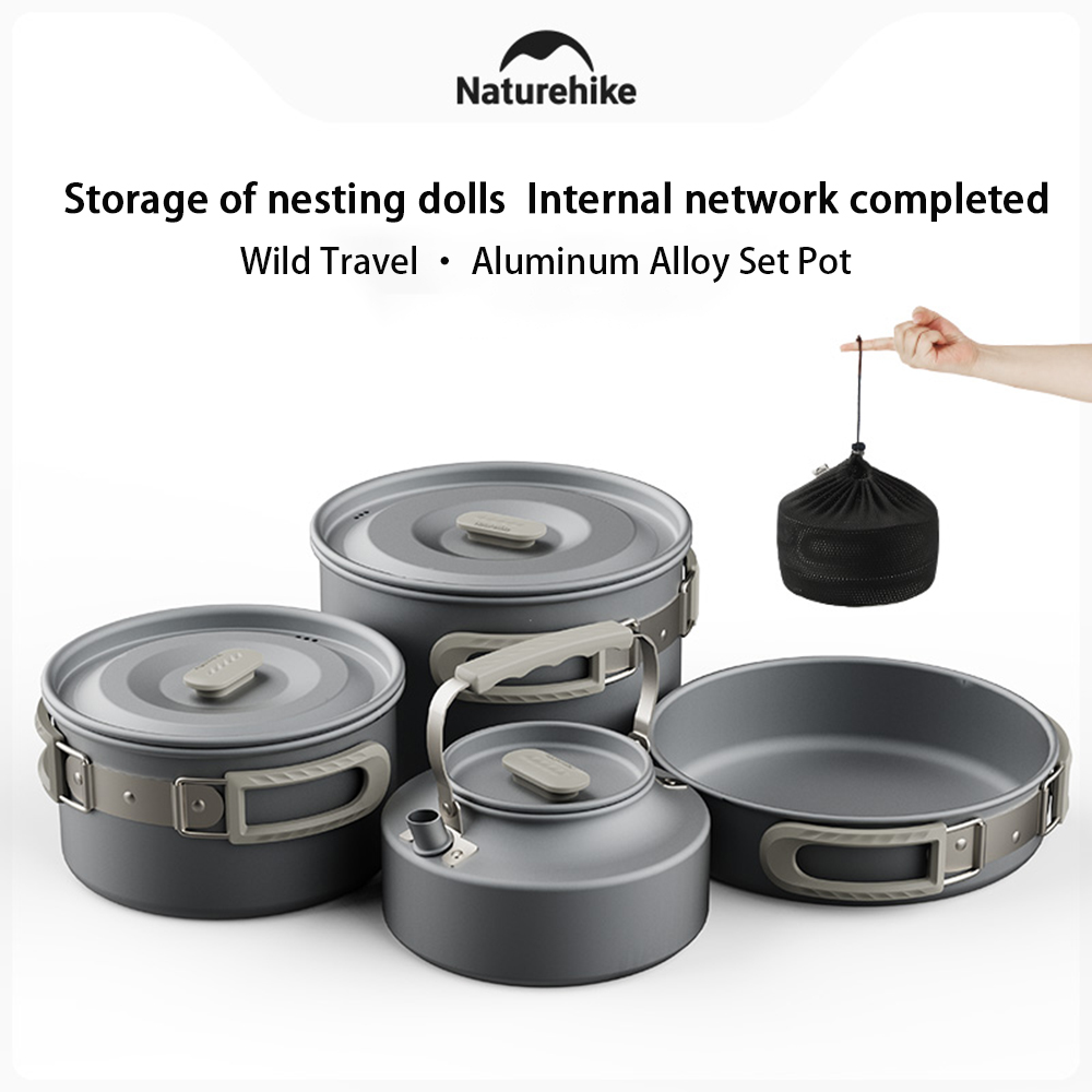 Camping Cooking Set - Naturehike-Juego de ollas al aire libre,