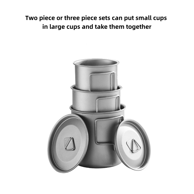 Taza de camping de titanio con - Camping Cooking Mesh reseña y precio