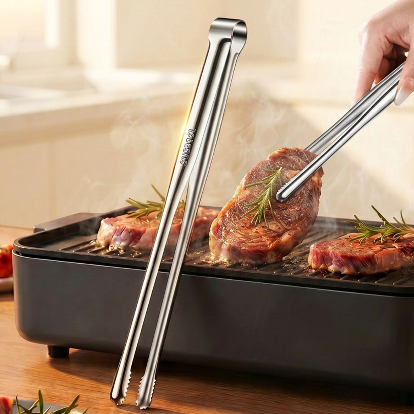 Pinzas para parrilla, pinzas c - Camping Cooking Survival reseña y precio