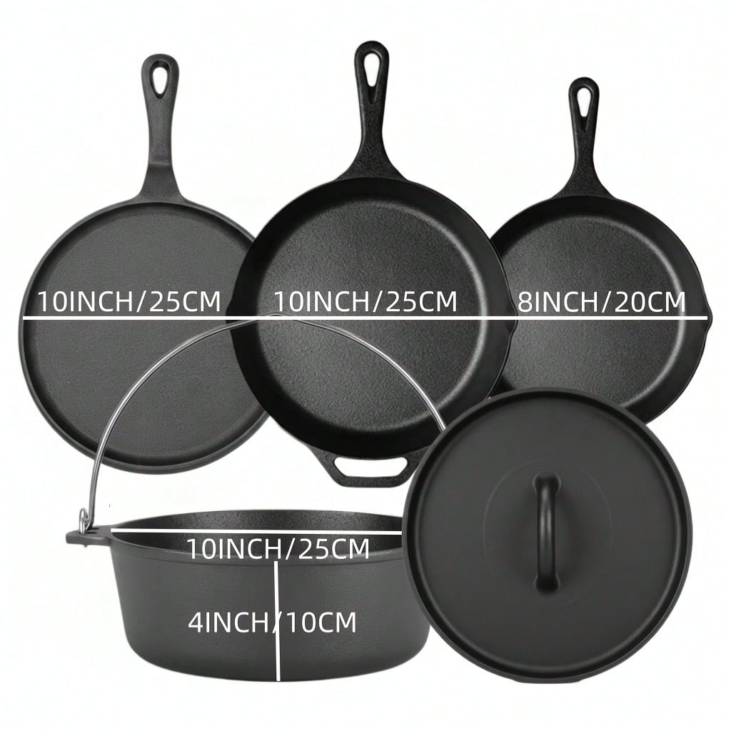PACILACK Juego de Ollas y Sart - Camping Cooking Cast Iron reseña y precio