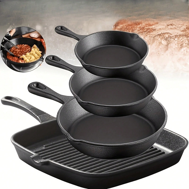 Juego de 4 Sartenes de Hierro  - Skillet Cast Iron Camp reseña y precio