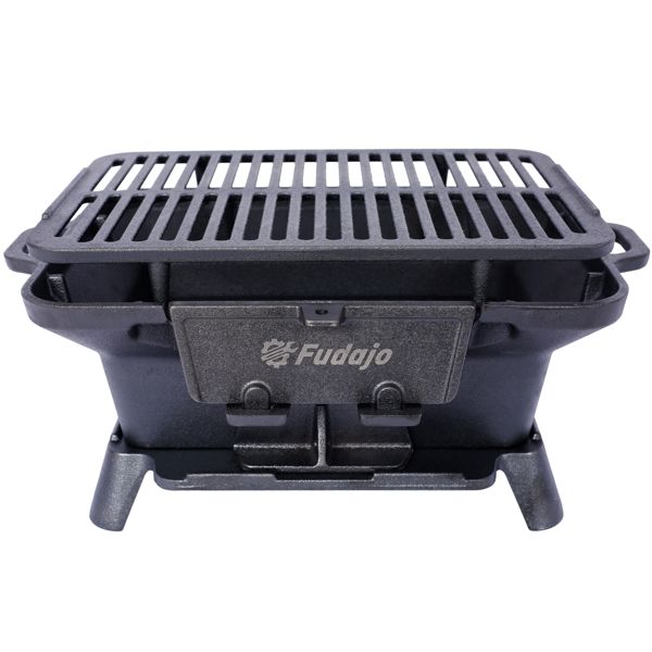 Parrilla de Carbón Portátil pa - Skillet Cast Iron Camp reseña y precio