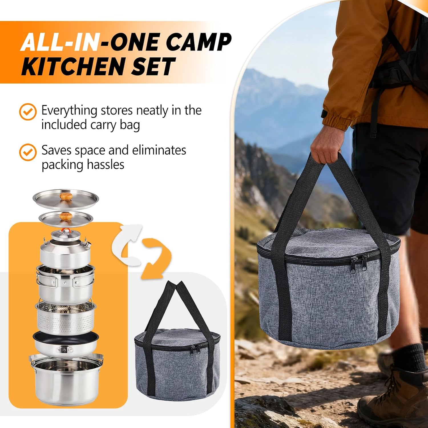 Juego de utensilios de cocina  - Camping Cooking Set reseña y precio