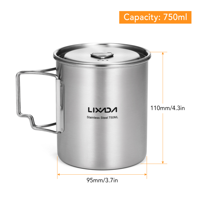 Lixada-taza de agua de acero i - Camping Cooking Mesh reseña y precio