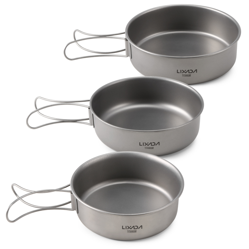 Lixada-cuencos de titanio ultr - Camping Cooking Tray reseña y precio