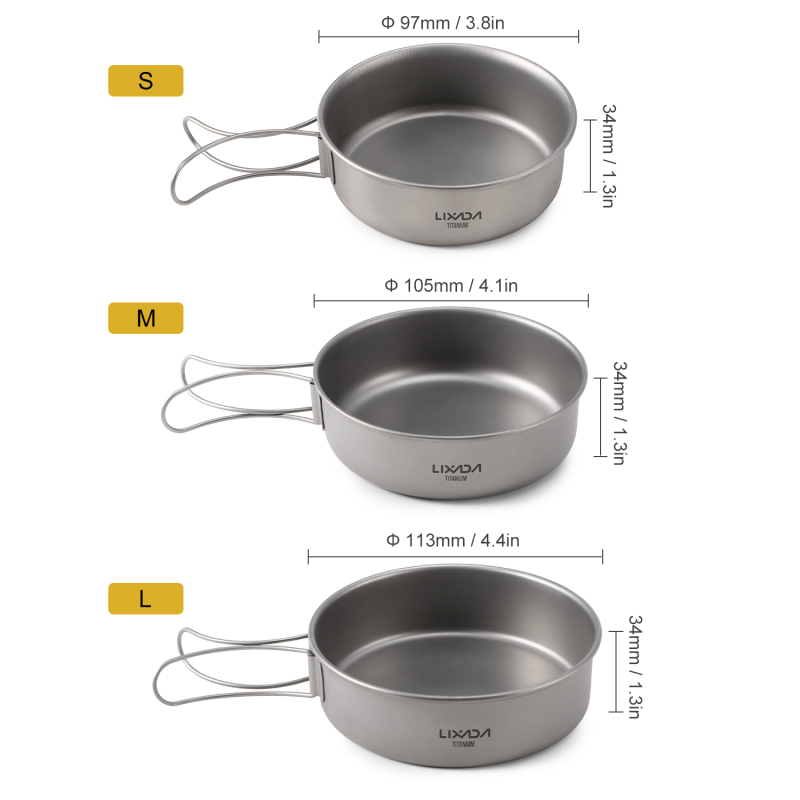 Lixada-cuencos de titanio ultr - Camping Cooking Tray reseña y precio