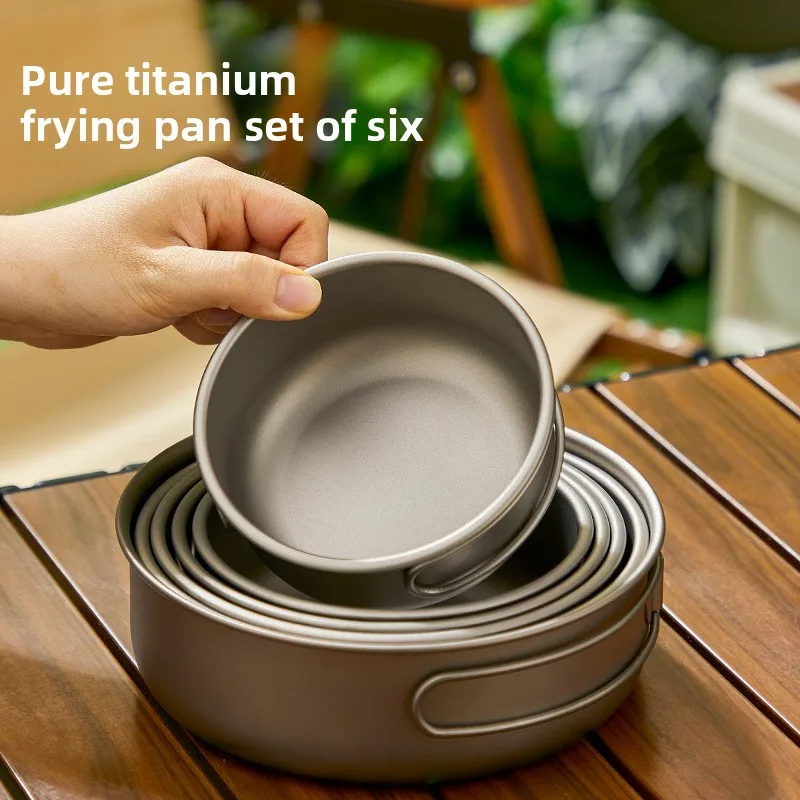 Juego de ollas de titanio para - Camping Cooking Mesh reseña y precio